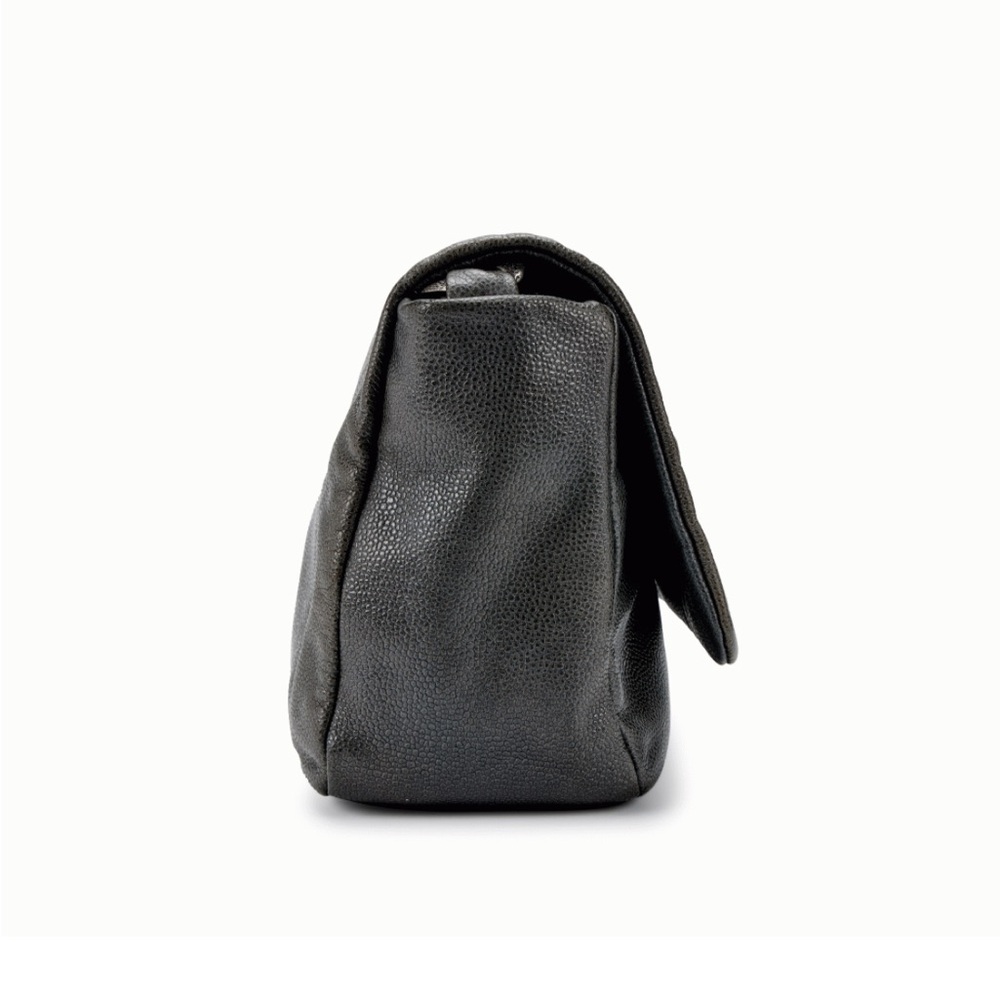 Chanel | Graphite Caviar CC Chunky Chain Single Flap Bag Silver 2009 Vintage - Picture 3 of 7